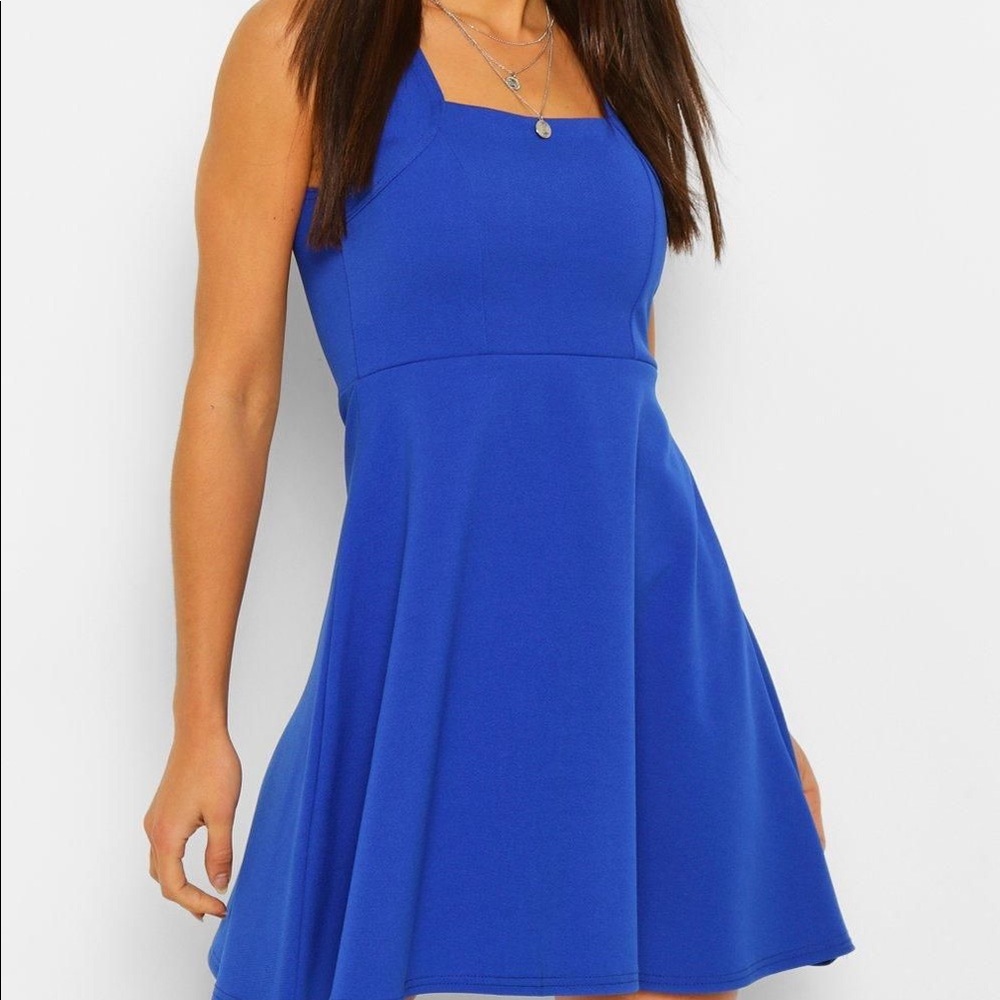 Navy Blue Skater Dress
